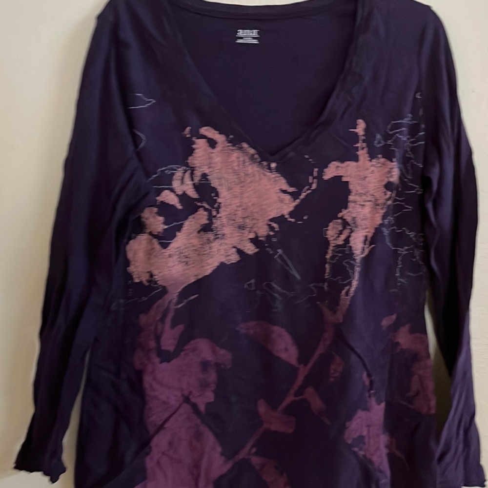 a.n.a Purple and Pink Blouse